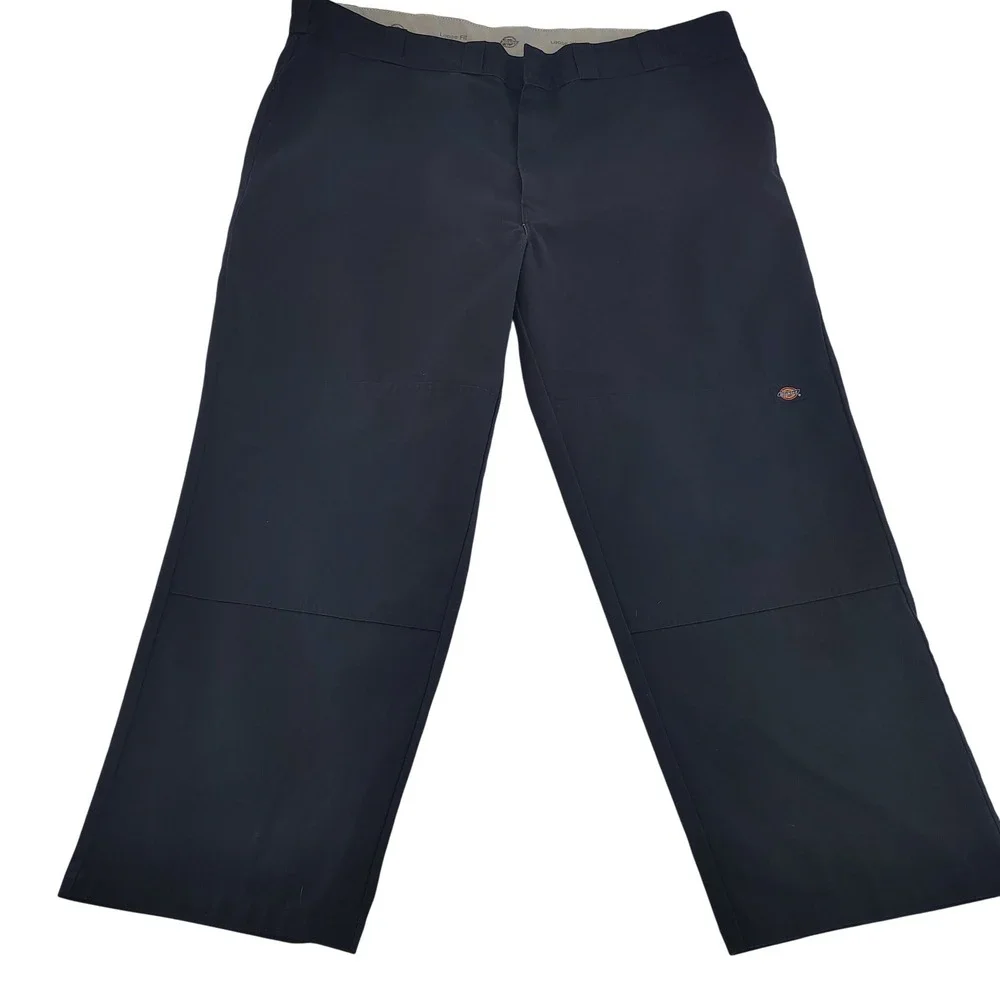 Dickies Loose Fit canvas twill Pants Gray & black 48x30 Double Knee Workwear lot